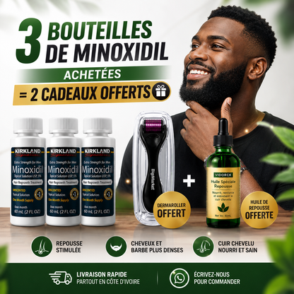 Sérum Minoxidil & Dermaroller – Repousse Capillaire Rapide et Naturelle.