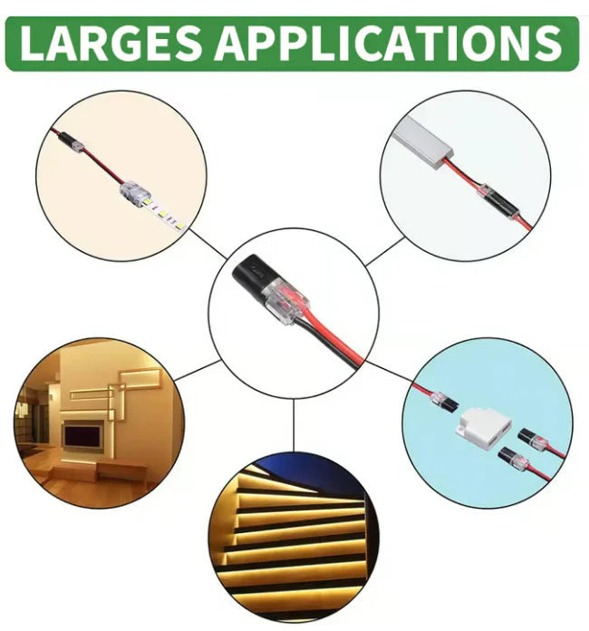 Connecteur câble 2 broches — sans soudure