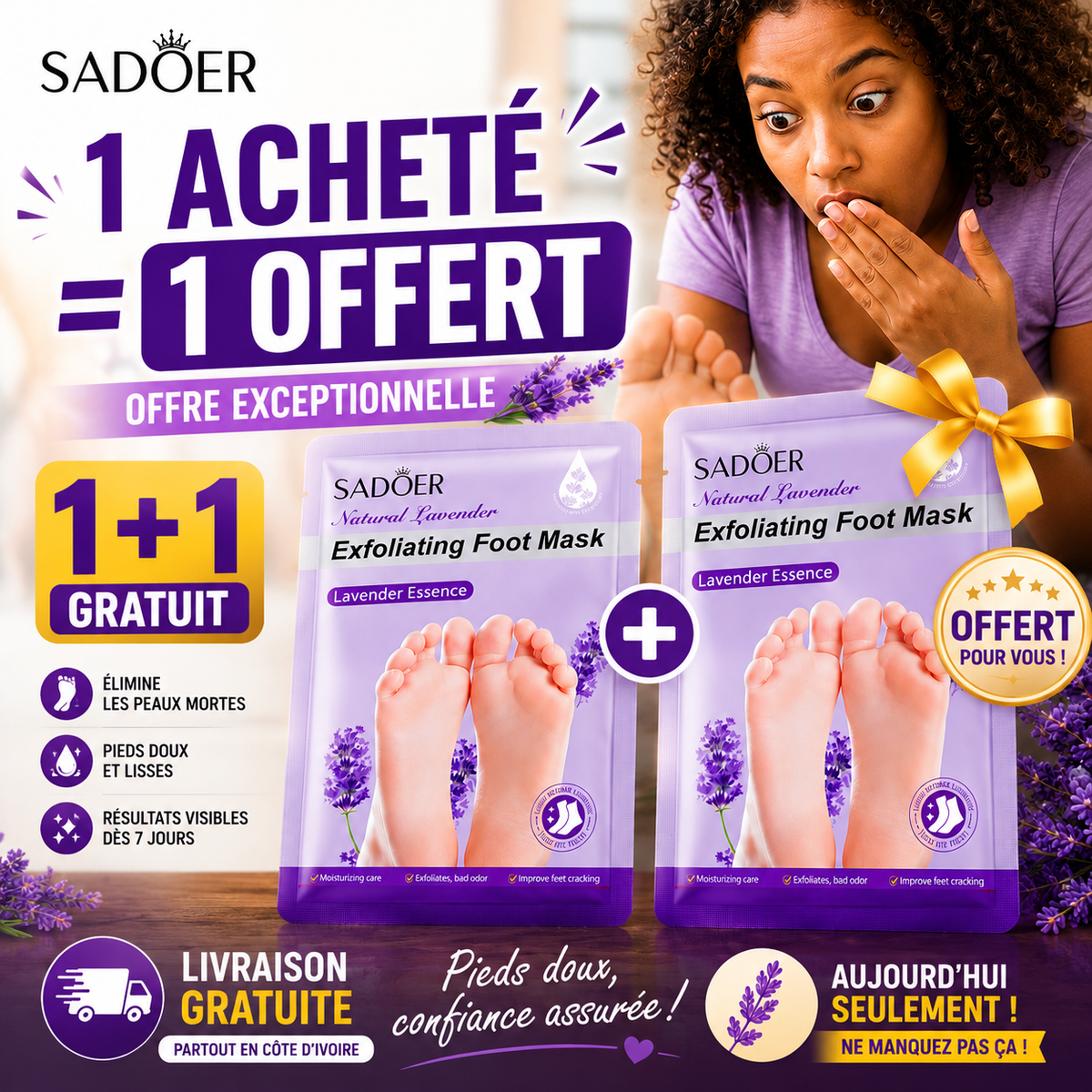 Masque Exfoliant pour les Pieds | Peaux Douces et Lisses