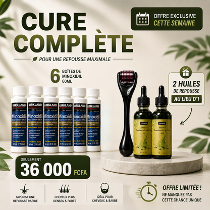 Cure Anti-Chute 6 Mois — 2 Huiles de Repousse Offertes Cette Semaine Seulement